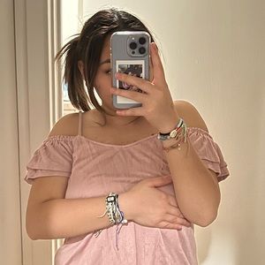 Pink Off The Shoulder Top